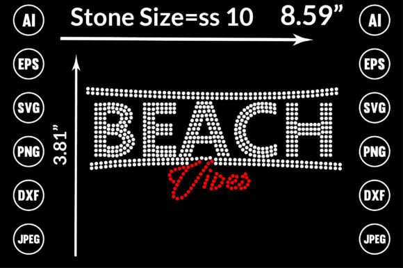 Bring the Coast to Your Craft with Beach Vibes Rhinestone Templates