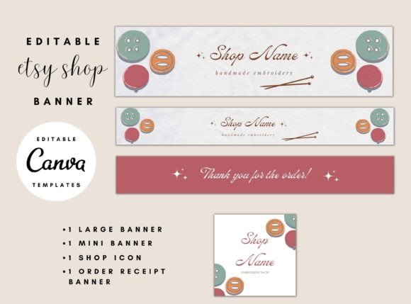 Embroidery Shop Etsy Banner Templates: A Complete Toolkit