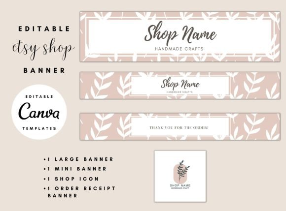 Floral Etsy Shop Banner Templates for a Polished Store