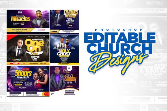 Modern Church Flyer Templates Bundle for Event Promotion
