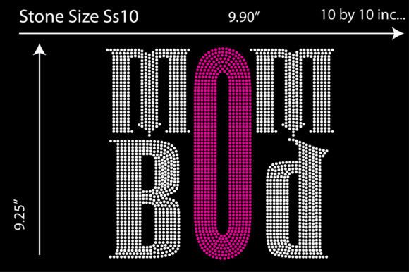 MOM Rhinestone Templates Design: Bold Graphic Impact