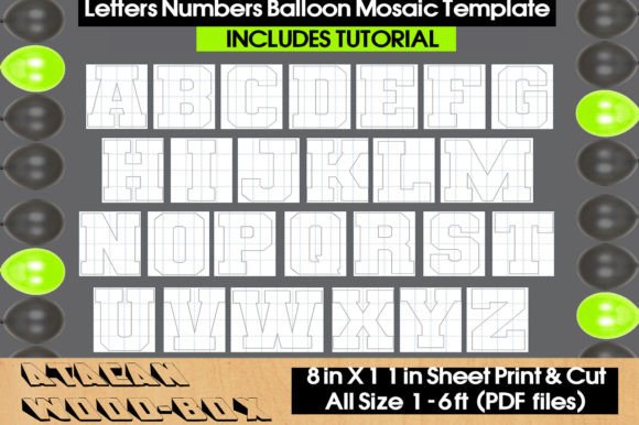 Mosaic Balloons Templates / Square Lette: A Guide for Laser Crafters