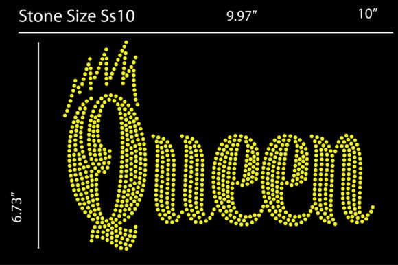 QUEEN Rhinestone Design Templates: A Modern Crown for Your Projects
