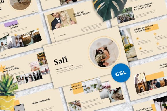 Safi: Wedding Googleslide Templates for Modern Presentation