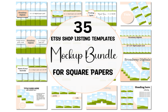 Showcase Your Art: 35 Product Templates for Square Papers