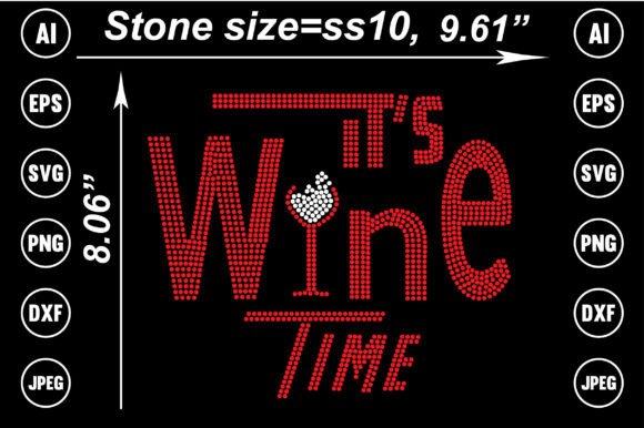 Wine Rhinestone Templates: Creative Design Assets
